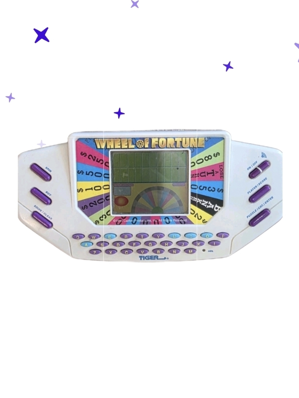 Vintage 1995 Tiger Electronics Wheel of Fortune Handheld Game with Cartridge 7 - Picture 7 of 7